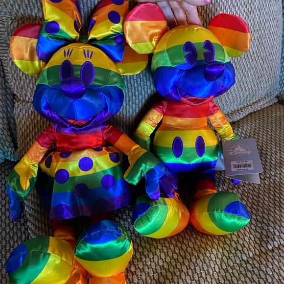 Two brand new Disney Rainbow Mickey Mouse and Mini - Picture 1 of 2